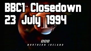 BBC1 NI Continuity and Closedown  23 July 1994 [upl. by Aihsenyt266]