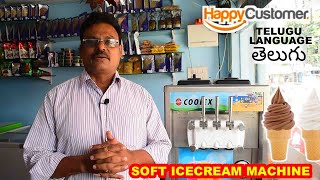 SOFT ICE CREAM MACHINE CUSTOMER HAPPY WITH SMOOTHNESS MACHINE FEATURES AND QUALITY OF SOFTY ICECREAM [upl. by Keemahs468]