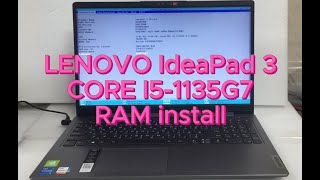 LENOVO IdeaPad 3 I51135G7 RAM install [upl. by Min605]