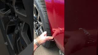 8 second Tahoe front mud guard install 1fastguard paintprotection familycar mudguard red usa [upl. by Nahk]