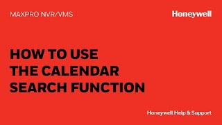 How to Use the Calendar Search Function of MAXPRO® NVR [upl. by Grounds583]