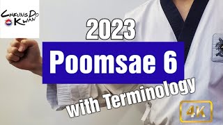 Taekwondo Poomsae 6 with Terminology 2023 [upl. by Wakeen]