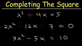 Solving Quadratic Equations By Completing The Square [upl. by Howlond]