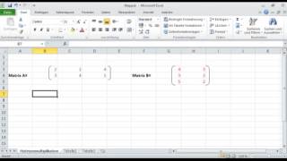 Matrizenmultiplikation in Excel [upl. by Sayed]