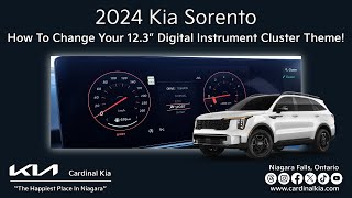 Refreshed 2024 Kia Sorento  How To Change Your 123quot Digital Instrument Cluster Theme [upl. by Halivah]