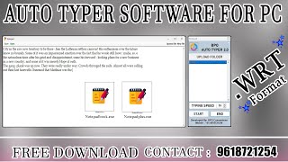 Auto typer software free download for windows 10  Auto typing software for PC [upl. by Einapets]