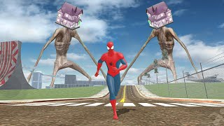 Franklin become spiderman to kill house head siren heads in Indian bike driving 3d [upl. by Nosyerg]