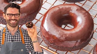 SuperEasy Chocolate Donuts Recipe [upl. by Hauhsoj599]