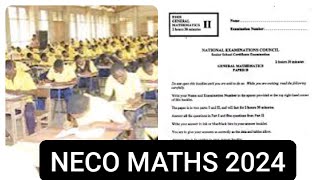 NECO MATHS 2024 QUESTIONS AND ANSWERS SCORE A1 [upl. by Lehcim]