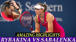 Elena Rybakina vs Aryna Sabalenka Amazing Highlights HD [upl. by Fax516]