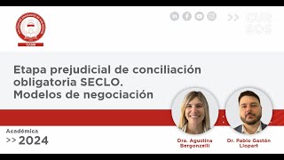 Etapa prejudicial de conciliacion obligatoria SECLO Modelos de negociación [upl. by Nyliuqcaj]