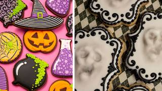 1 Hour Halloween Cookie Decorating 🎃 [upl. by Hairam]