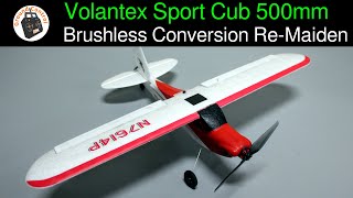 Volantex Sport Cub 500mm Wingspan  Brushless Conversion ReMaiden with the RadioMaster TX16S [upl. by Sindee928]