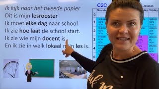 NT2 📚BACK TO SCHOOL🎓Lesrooster boekenlijst bestellen lokaal nietmachine lunchbox learndutch [upl. by Dowski228]