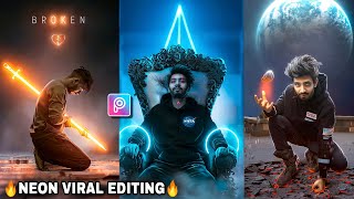 Viral neon⚡photo editing🔥 Neon light photo editing  Neon effect Photoshop [upl. by Kris]