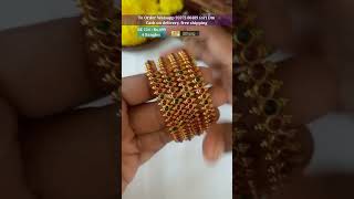 🌸🤔 To Order Watsapp Message 95973 80489 With Id sk124 or screen shot gold bangles [upl. by Anisamoht60]