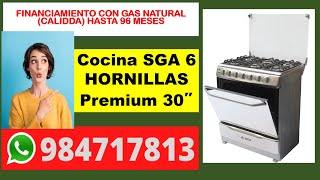 cocina 6 hornillas quemadores a gas natural calidda cocina precio oferta catalogo credicalidda [upl. by Neeneg]