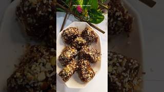 No Sugar Dry Fruit Roll  Khajoor Dates Barfi  Indian Mithai  Sugar Free Sweet  Khajur burfi [upl. by Ivey]