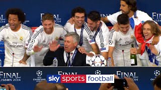 Real Madrid players invade Carlo Ancelottis press conference [upl. by Varrian]