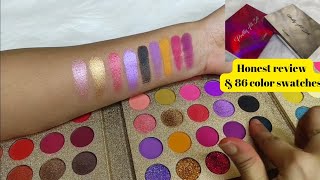 UCANBE Pretty all set eyeshadow palette honest review amp full 86 colour swatches [upl. by Siloa724]