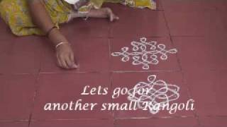 simple and small rangoli patterns using dots [upl. by Siravat]