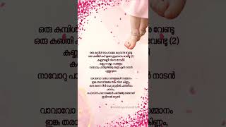 Vavavo vaave lyrics trending malayalamlyrics shortsfeed [upl. by Eedyah]