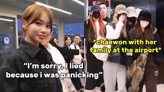 CHAEWON apologized to her fans for lying to them after doing this at the airport [upl. by Blair]