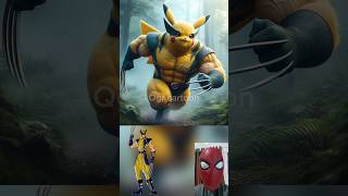 superheroes but muscular pikachu 😱🔥Marvel amp DCAll Characters marvel avengersshortsrobot [upl. by Dorina]