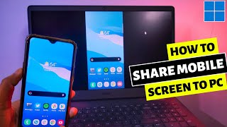 How to Share Mobile Screen on Laptop Windows 11  Cast Mobile Screen on Laptop Windows 11 [upl. by Hett639]