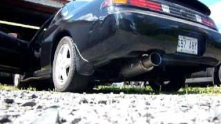 kakimoto full 3 inch exhaust3 inch test pipe on stock ka24de 240sx 95 [upl. by Leciram]