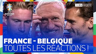 🏆 EURO 2024  Griezmann Deschamps De Bruyne Rabiot Les REACTIONS après France  Belgique [upl. by Chelton]