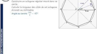 Exercice Construction et calcul dans un octogone régulier [upl. by Namien]