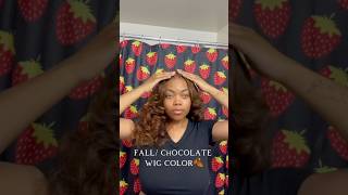 Fallchocolate wig hair 🍂hairtutorial wiginstall wiginfluencer grwm blackgirlhairstyles wigs [upl. by Annahsirhc]