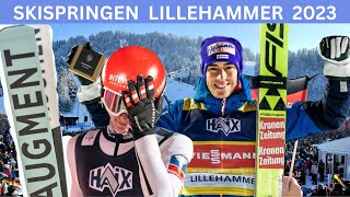 Skispringen Lillehammer Großschanze Wellinger fordert Stefan Kraft [upl. by Kehoe]