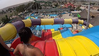 Rainbow Medusa Water Slide at Albercas El Vergel [upl. by Laehctim]