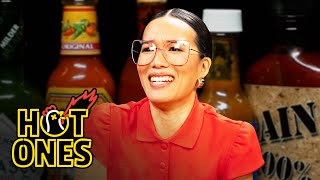 Ali Wong Has Beef With Spicy Wings  Hot Ones [upl. by Dexter]