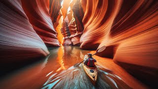 A Secret way to see Antelope Canyon for FREE via Lake Powell [upl. by Palgrave228]