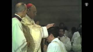 Fr Bailleres who just passed away being ordained a priest in 1981 [upl. by Ahseei101]