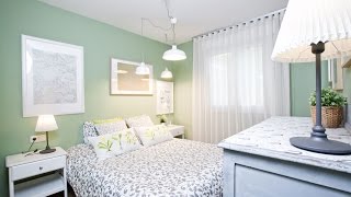 Dormitorio romántico en verde y gris  Decogarden [upl. by Ender]