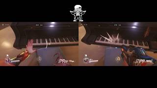 Undertale Megalovania Cover on Piano in Overwatch [upl. by Ahsas78]