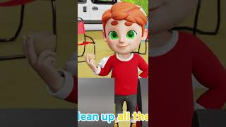 ทำความสะอาดถังขยะ learn nurseryrhymes cartoon kidsvideos cleanuptrash shortvideo [upl. by Maxie]