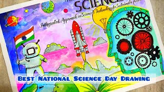 National Science Day Drawing Science Day PosterNational technology day drawing scienceproject [upl. by Oinigih]