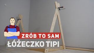 Jak zbudowałem🔨 łóżeczko🛌 TIPI🏹 [upl. by Niamert]