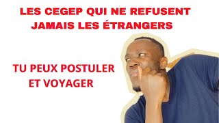 ÉTUDIER AU CANADA 🇨🇦 CES CÉGEP NE REFUSENT JAMAIS ETRANGER [upl. by Cline]