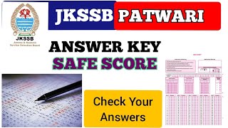 Answer key of Jkssb Patwari  Jkssb Patwari Paper  Cutoff Jkssb Patwari  Jkssb Exams [upl. by Stanley639]