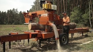 WoodMizer LT70 Mobile Sawmill  Europe [upl. by Justinian]