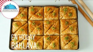 Artık tek tek Açmak Yok✔Çok Kolay Kat kat Çıtır EV BAKLAVASI Baklava Tarifi Masmavi3Mutfakta [upl. by Dagall]