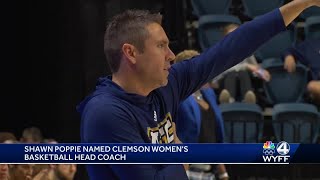 Shawn Poppie named Clemson womens basketball head coach [upl. by Inirt]