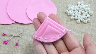 Very Easy Flower Craft Idea with Fabric  Hand Embroidery Designs  Amazing Trick  Sewing Hack DIY [upl. by Moe]