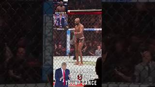 Jon Jones Does The Donald Trump Dance after win ufc donaldtrump jonjones [upl. by Rednave]